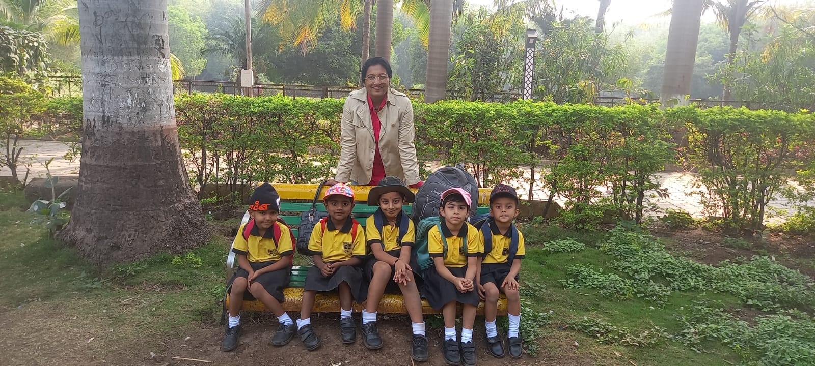 Teachers with children