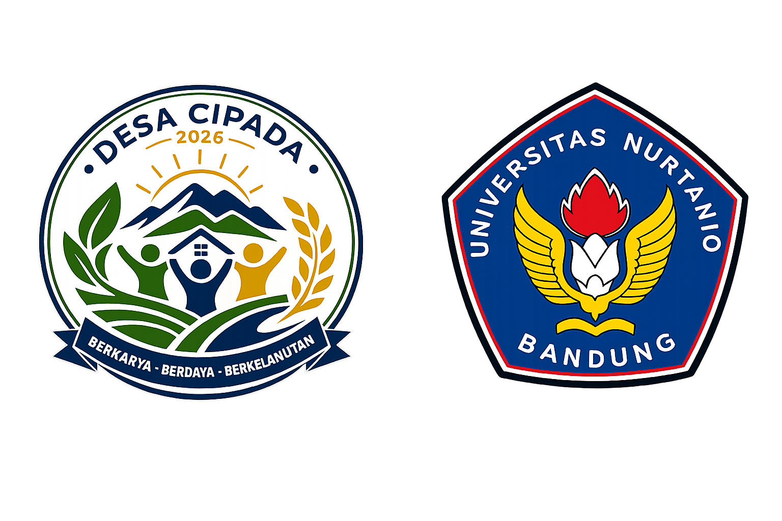 Logo KKN Tematik Kelompok 07 Universitas Nurtanio Bandung di Desa Cipada