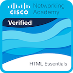 Badge of HTML essentials by CISCO