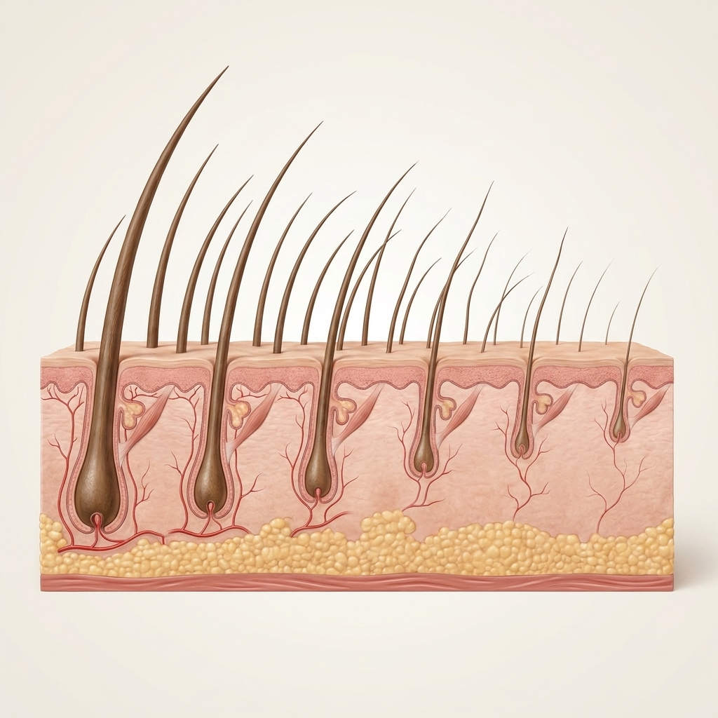 Progression of follicle miniaturization