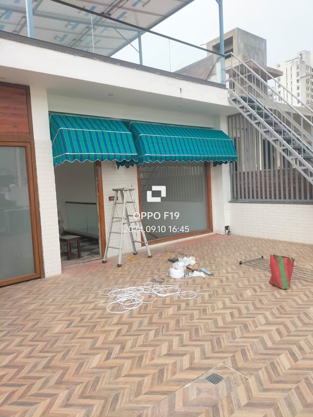 KGN Interior awning installation team at work