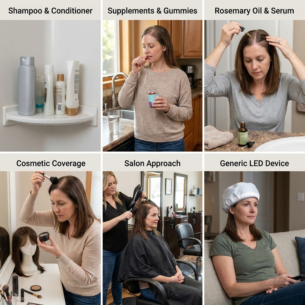 Common approaches women try for thinning hair