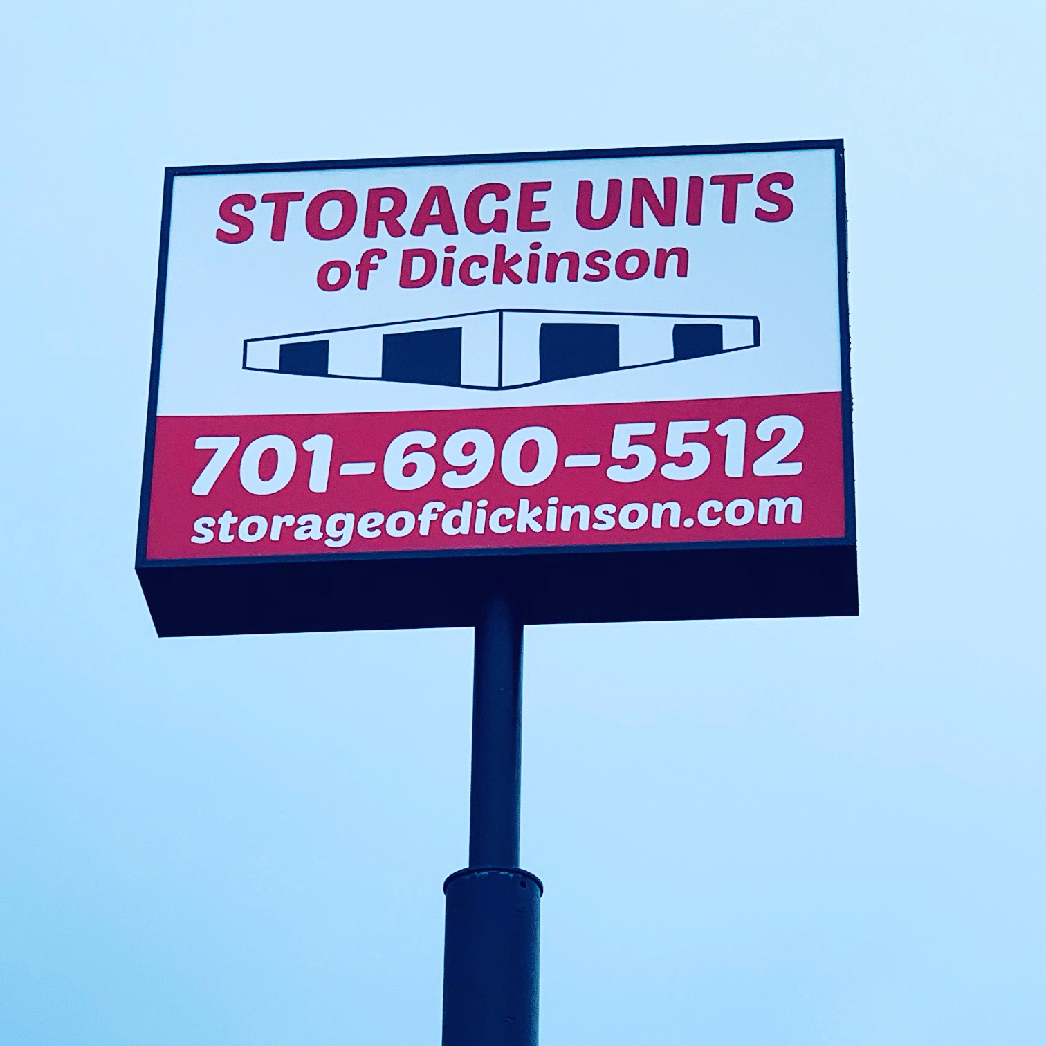Storage Units of Dickinson facility sign in Dickinson ND