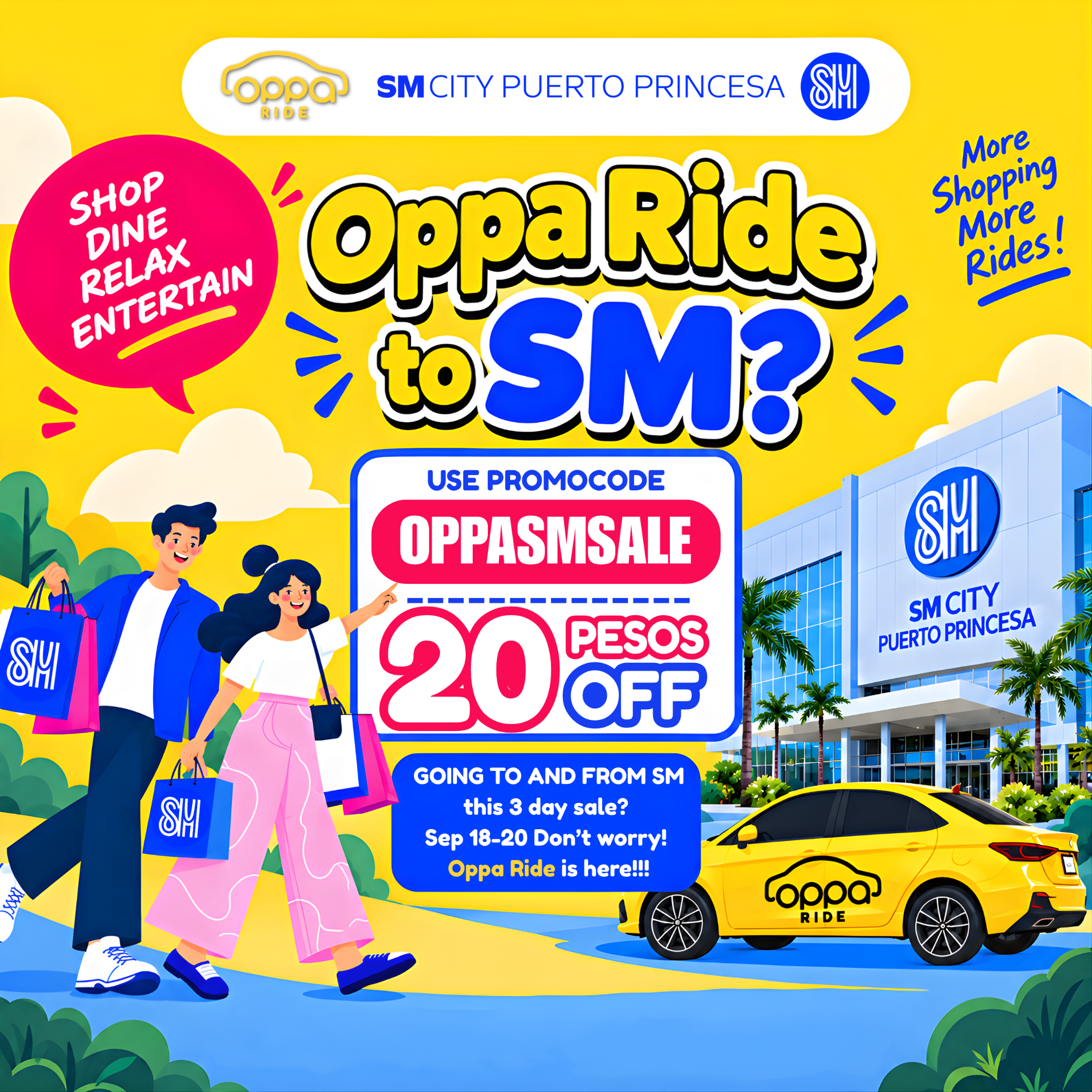 Oppa Ride and SM City Puerto Princesa 3-Day Sale collaboration