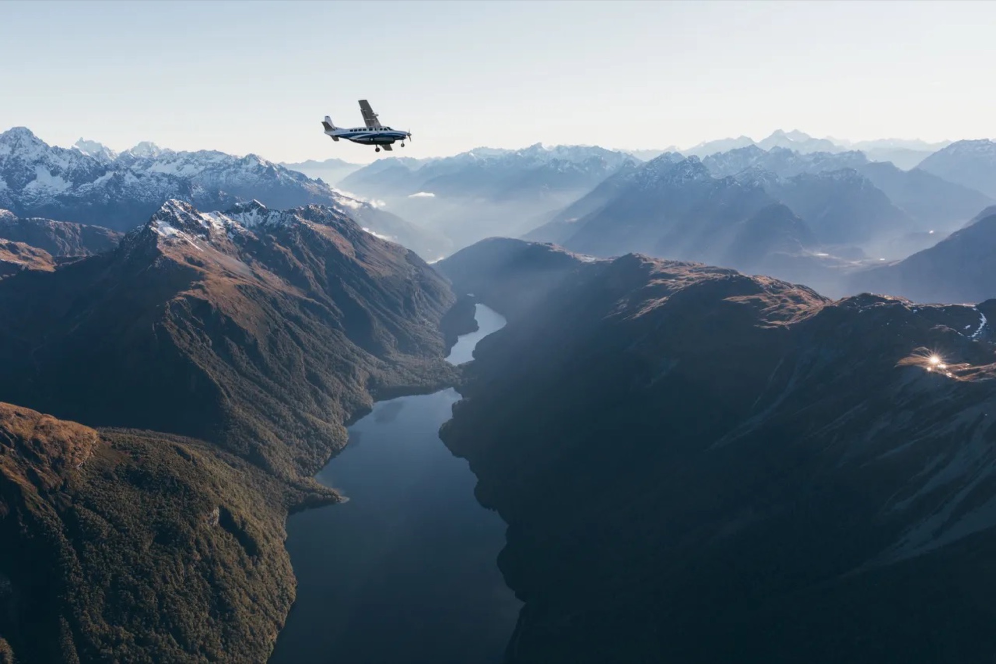 Scenic flights over Fiordland