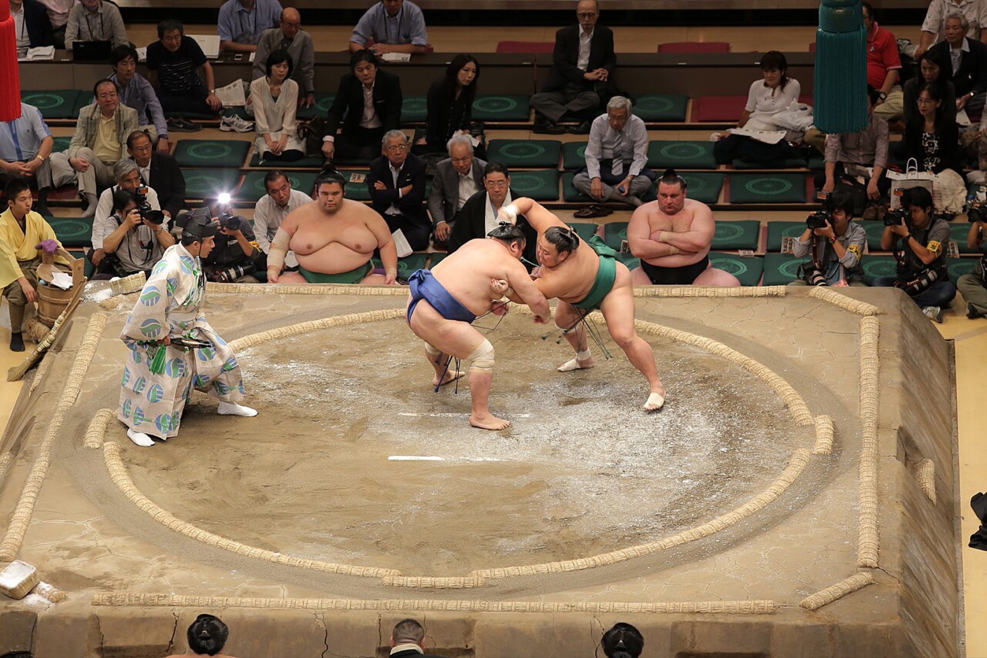 Watch the spectacle of sumo