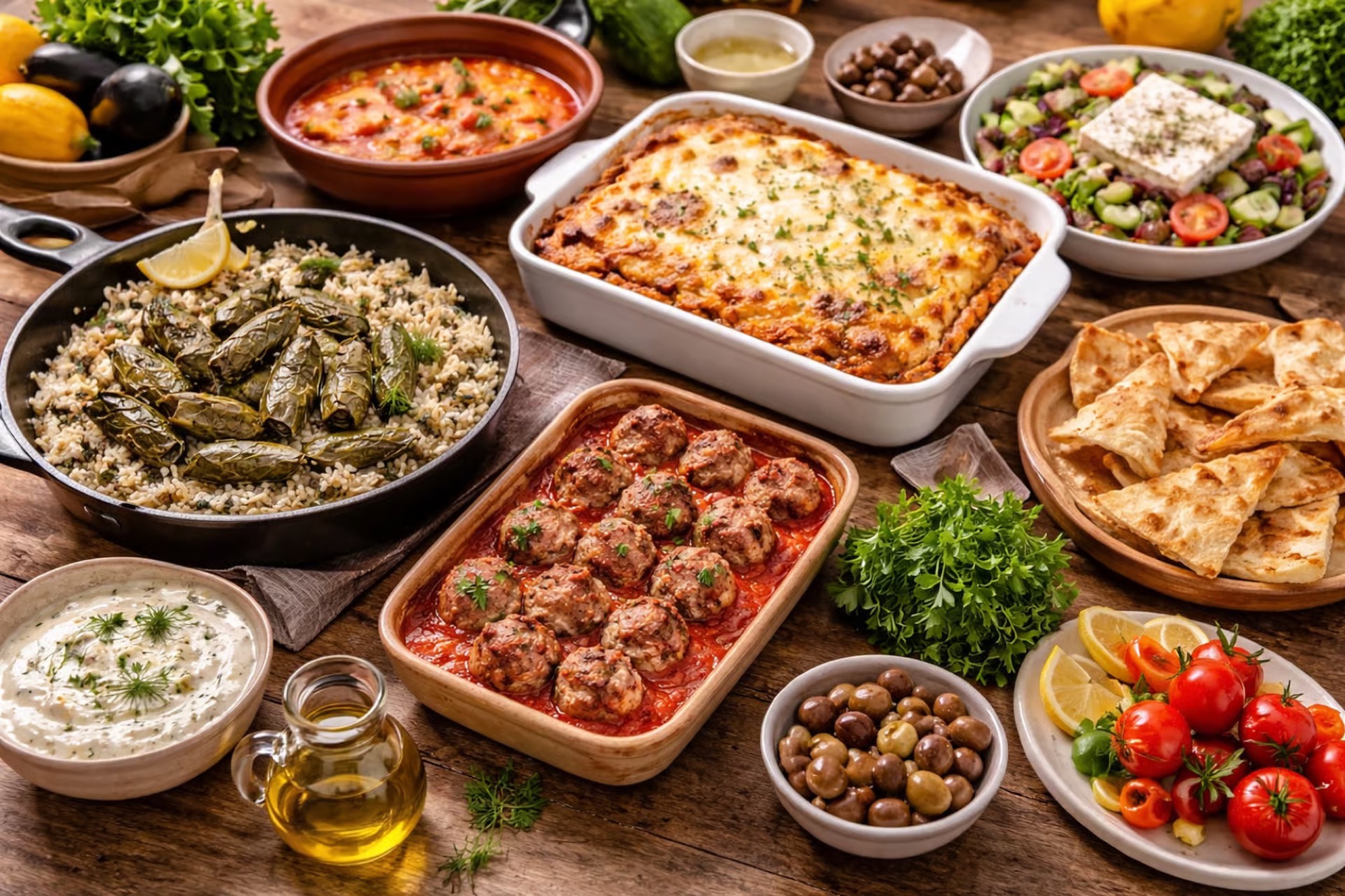 Sample delicious Greek food
