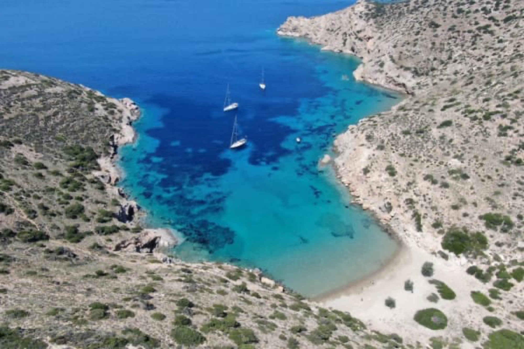 Sail into hidden Cycladic bays