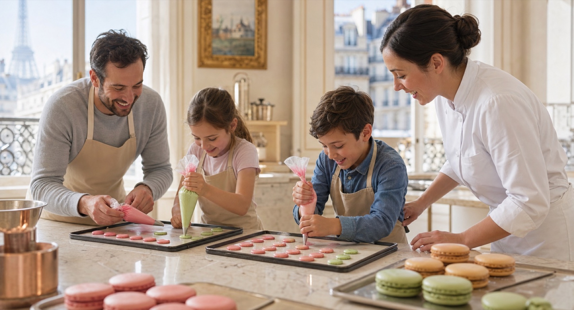 Make macarons in Paris