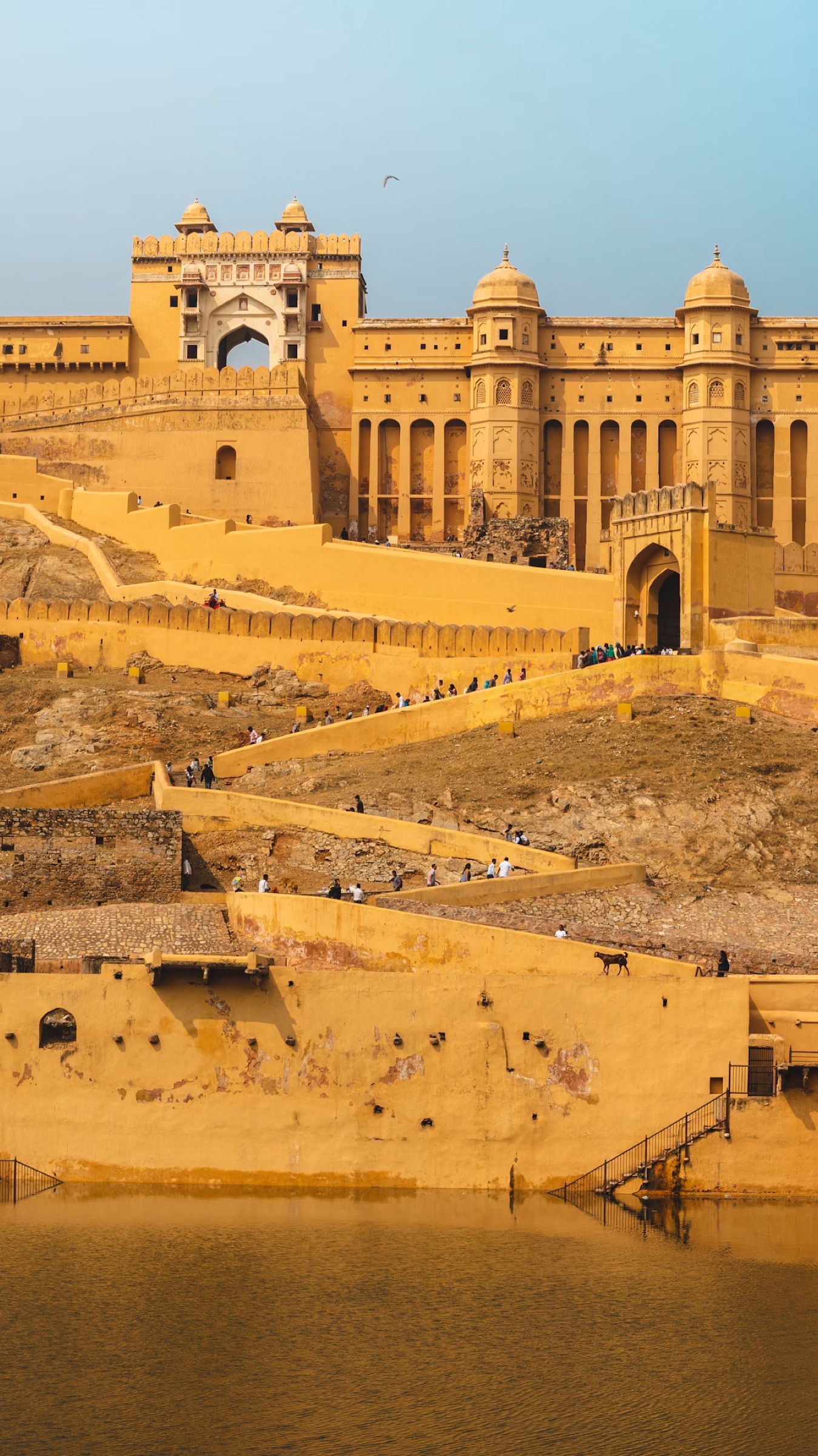 Amer Fort above Maota Lake near Jaipur