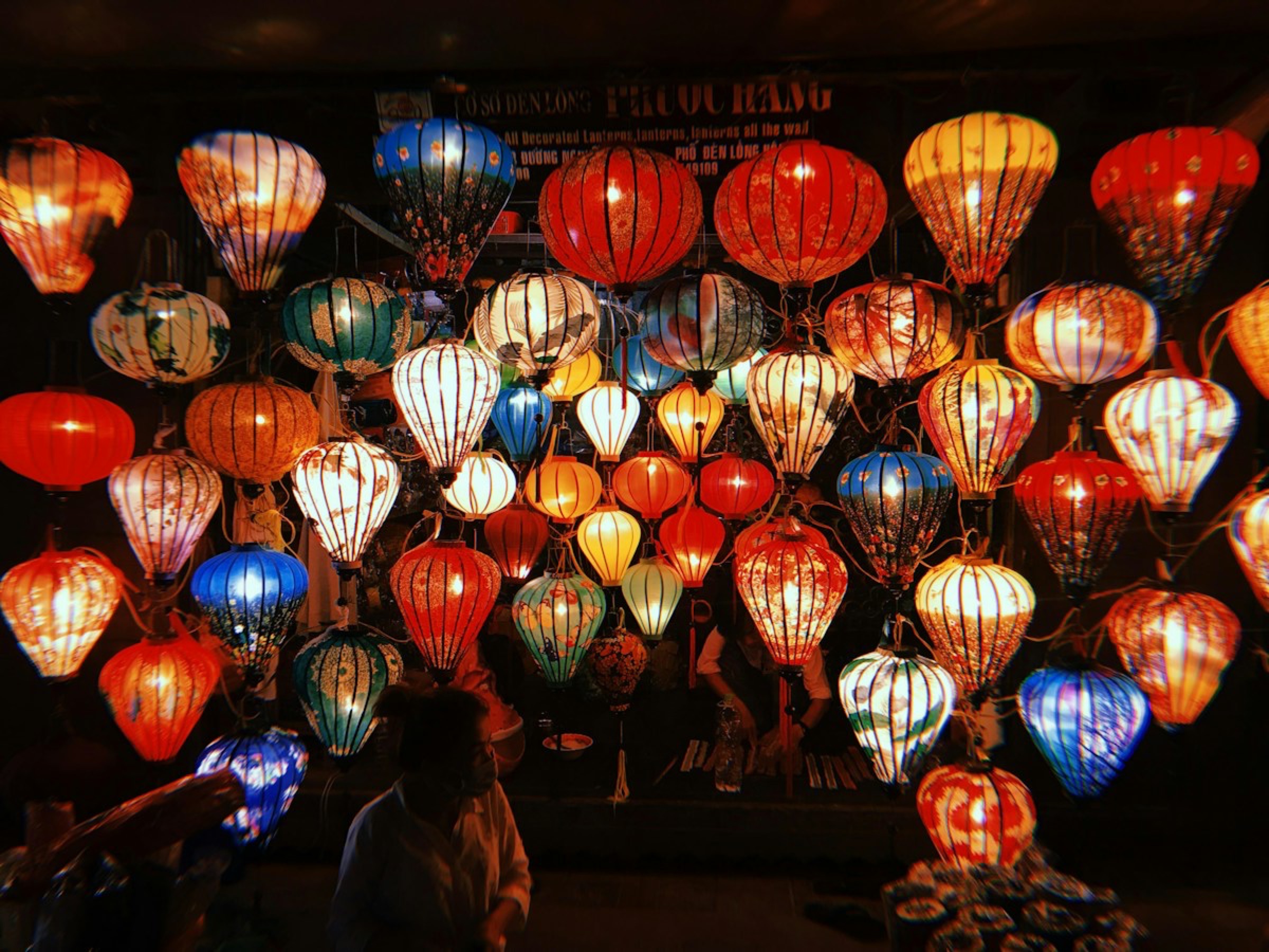 Glowing silk lanterns in Hoi An